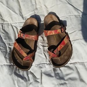 Birkenstock papillio 38eu 8US orange abstract